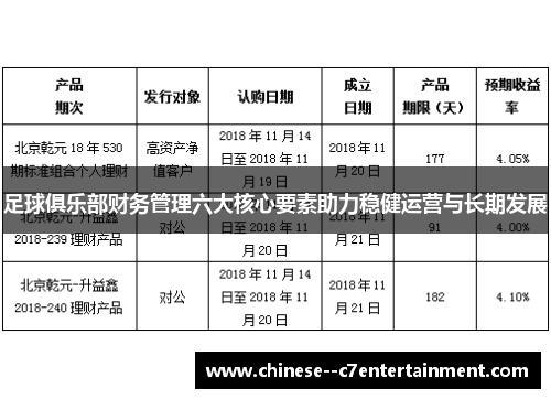 足球俱乐部财务管理六大核心要素助力稳健运营与长期发展 足球俱乐部财务管理六大核心要素助力稳健运营与长期发展