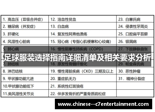 足球服装选择指南详细清单及相关要求分析 足球服装选择指南详细清单及相关要求分析